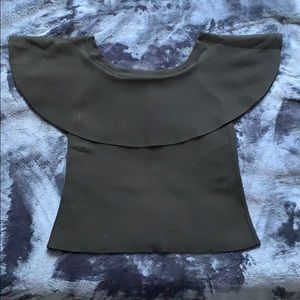 Eliza J black/navy blue blouse